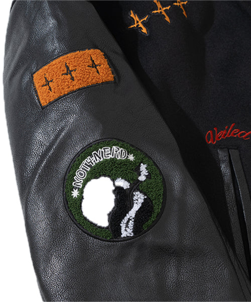 Veiled Abyss Varsity Jacket - Black