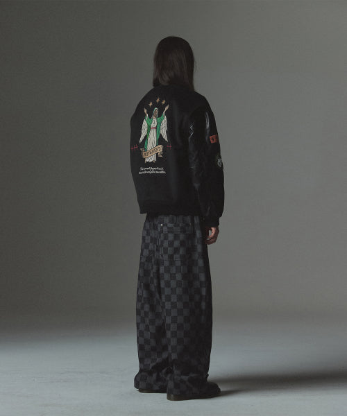 Veiled Abyss Varsity Jacket - Black