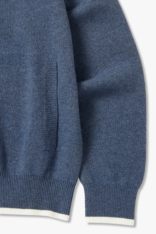 Flat Track Zip-Up Knit Cardigan_Blue HH15312001