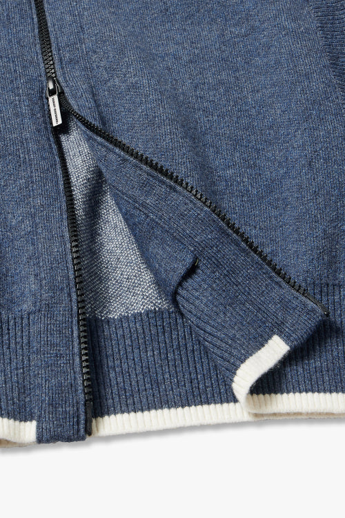 Flat Track Zip-Up Knit Cardigan_Blue HH15312001