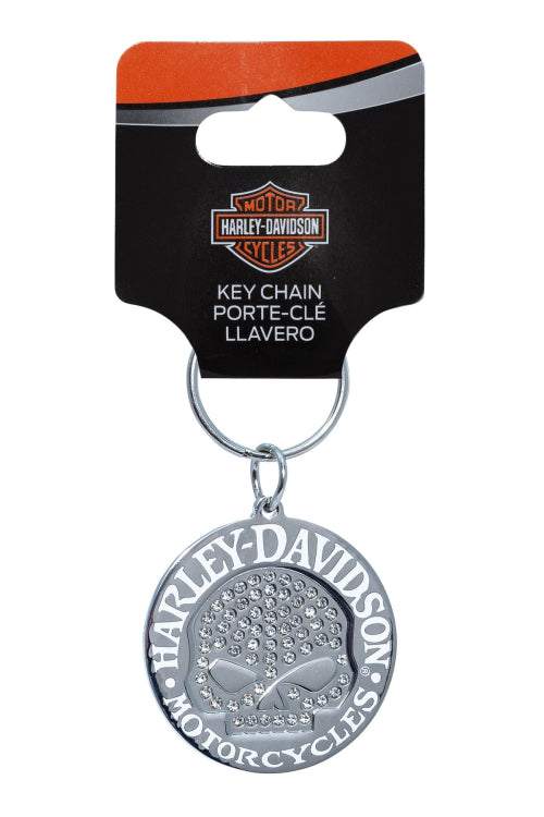 Enamel Skull Keychain_Silver HH15388338