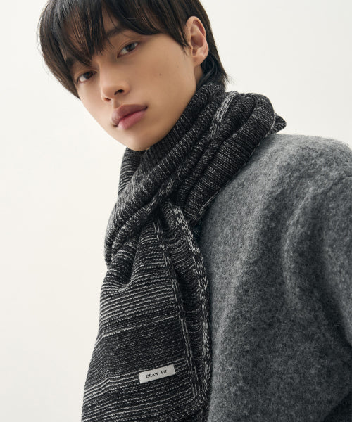COVERT YARN MIXED MUFFLER [BLACK]