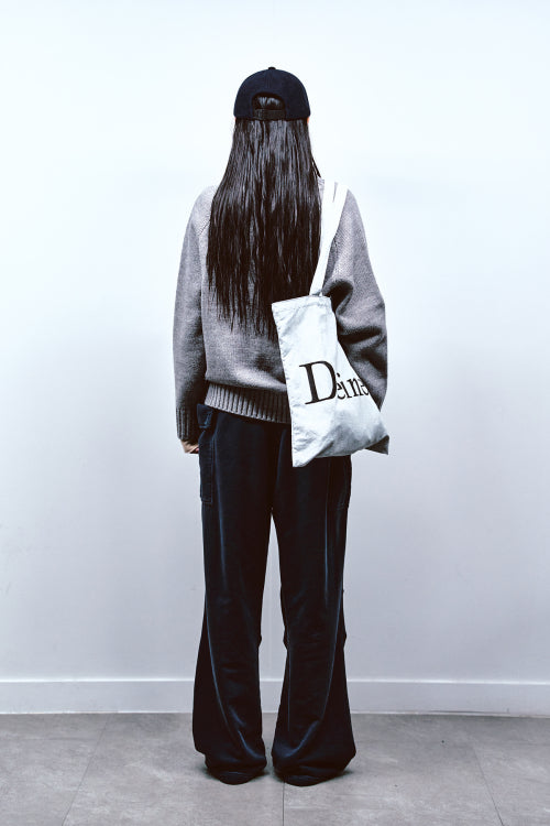 ARGYLE KNIT ZIP UP IN MELANGE GREY