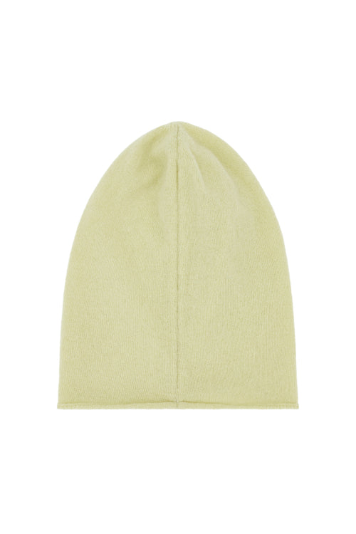 LAMBS WOOL PLAIN BEANIE IN GREEN