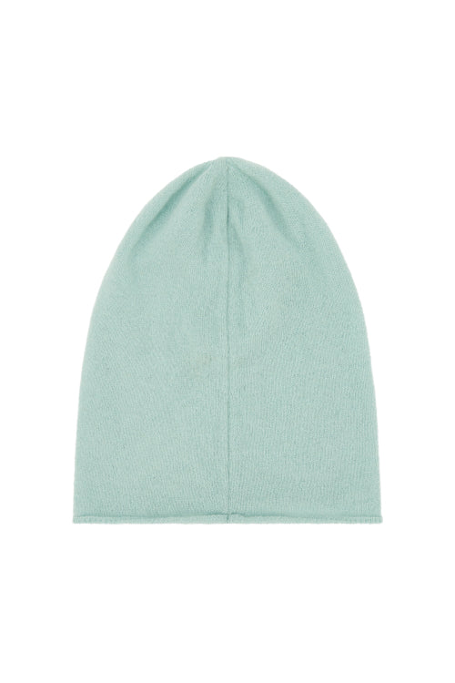 LAMBS WOOL PLAIN BEANIE IN LIGHT BLUE