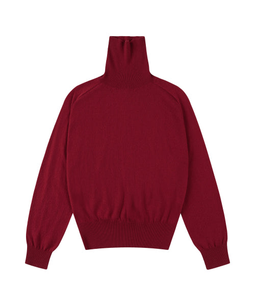 SIKN2129 Cashmere Blend Turtleneck Knitwear_Red