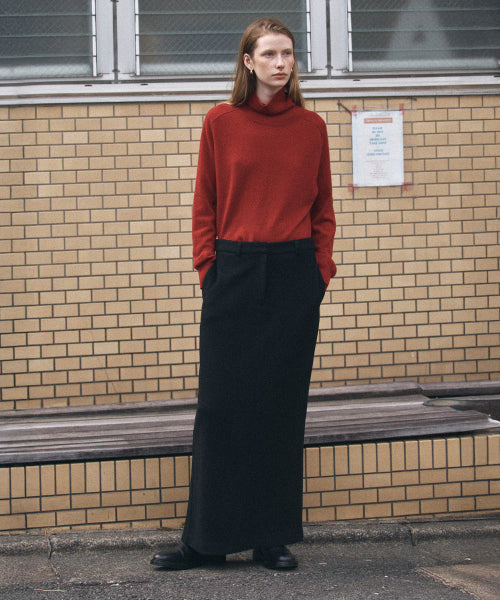 SIKN2129 Cashmere Blend Turtleneck Knitwear_Red