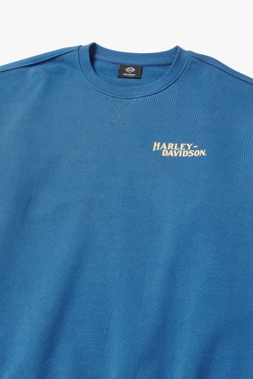 Harley Davidson Eagle Sweatshirt T-shirt _Blue HH15309331