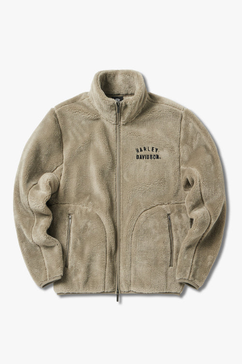 Ride Two-Live Graphic Fleece Jacket_Light Khaki HH15303301