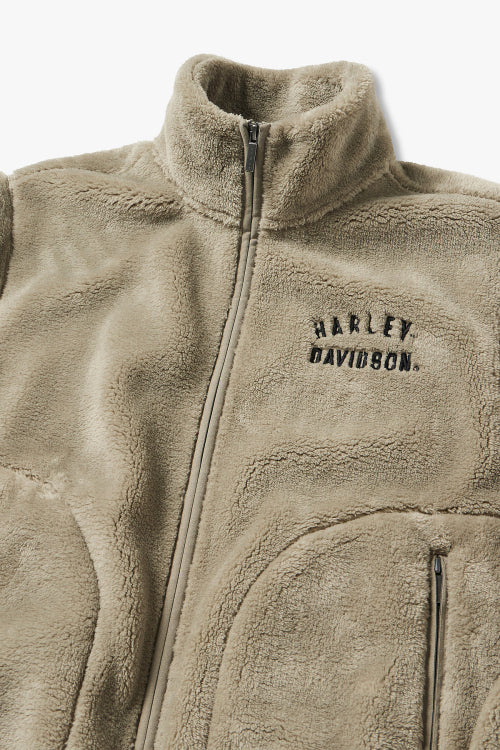 Ride Two-Live Graphic Fleece Jacket_Light Khaki HH15303301