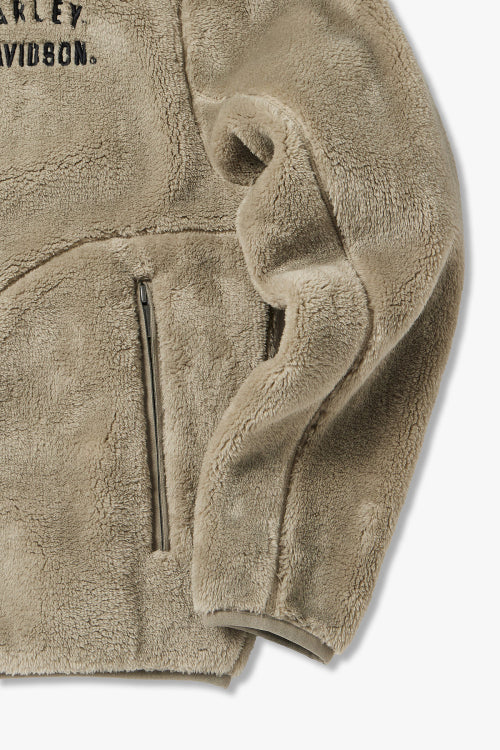 Ride Two-Live Graphic Fleece Jacket_Light Khaki HH15303301