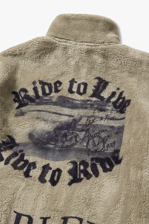 Ride Two-Live Graphic Fleece Jacket_Light Khaki HH15303301