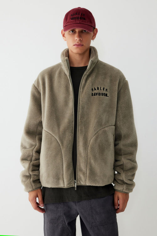 Ride Two-Live Graphic Fleece Jacket_Light Khaki HH15303301