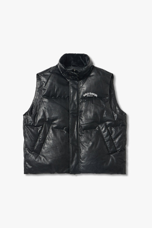 Sinsetic Leather Down Vest_Black HH16104002