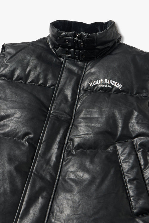 Sinsetic Leather Down Vest_Black HH16104002