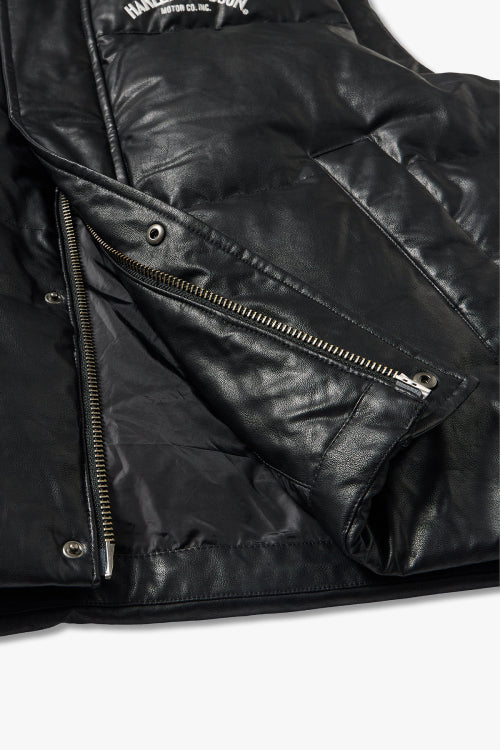 Sinsetic Leather Down Vest_Black HH16104002