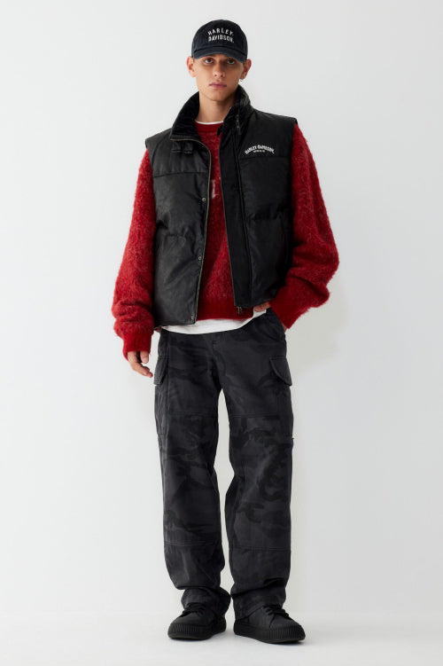 Sinsetic Leather Down Vest_Black HH16104002