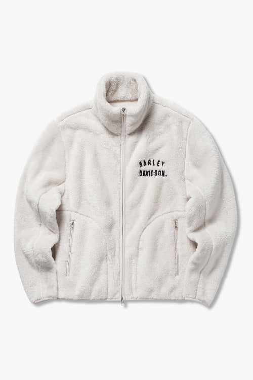 Ride two-rib graphic fleece jacket _cream HH15303301