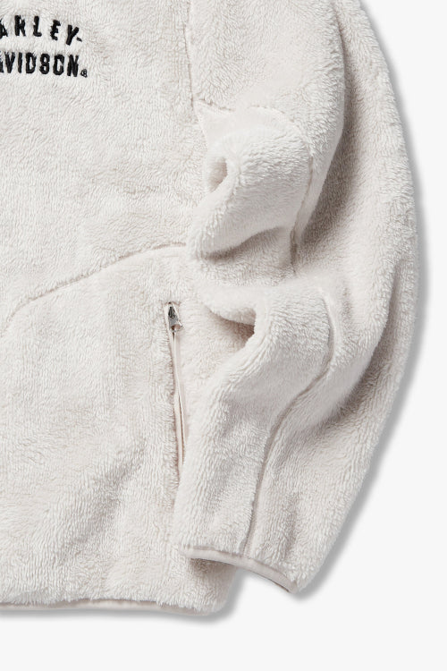 Ride two-rib graphic fleece jacket _cream HH15303301