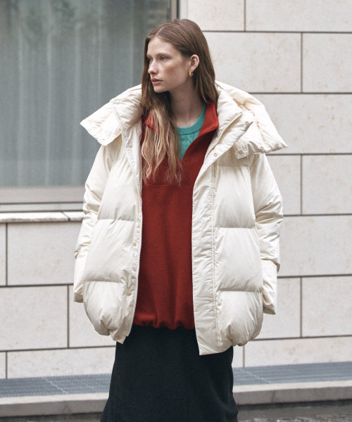 SIOT4176 Duck-Down Oversized Fit Hooded Padded_Ivory