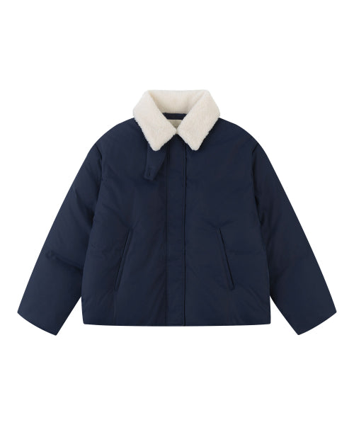 SIOT4163 Wool Collar Duck-Down Padded Jacket_Navy