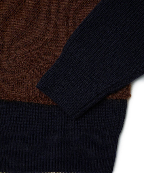 OVERLAP CARDIGAN (NAVY)