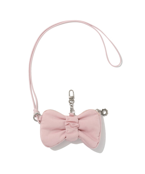 WOMAN CLOVER HEART PADDED RIBBON POUCH