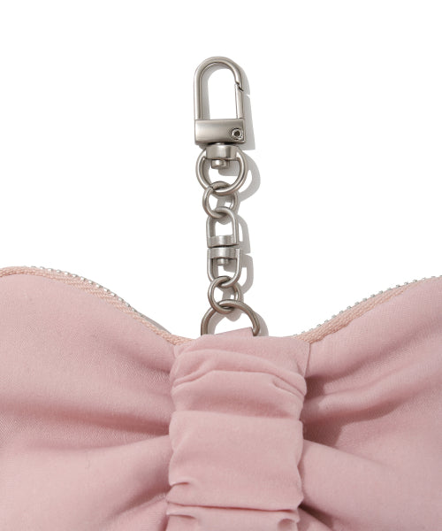 WOMAN CLOVER HEART PADDED RIBBON POUCH