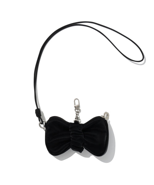WOMAN CLOVER HEART PADDED RIBBON POUCH