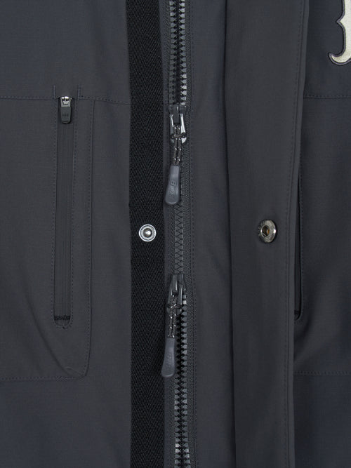 Goff Core Hood FUR Mid Goose Padded BOS (Charcoal Gray)