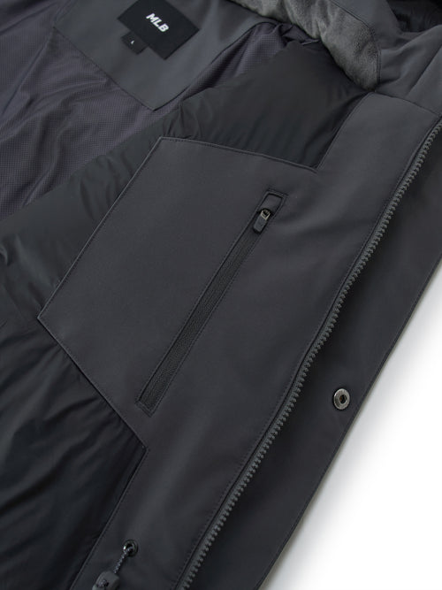 Goff Core Hood FUR Mid Goose Padded BOS (Charcoal Gray)