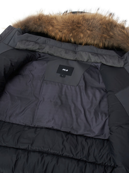 Goff Core Hood FUR Mid Goose Padded BOS (Charcoal Gray)