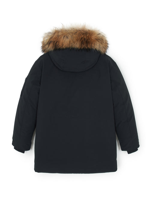 Goffcore Hood FUR Mid Goose Padded NY (Black)