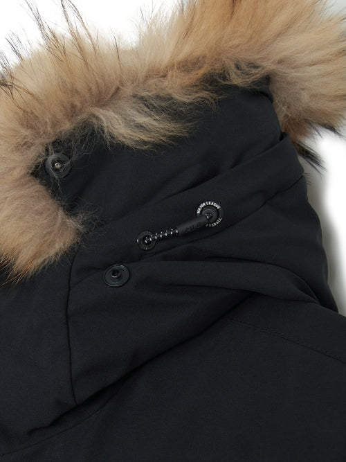 Goffcore Hood FUR Mid Goose Padded NY (Black)