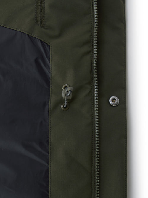 Goff Core Hood FUR Mid Goose Padded BOS (D.Khaki)