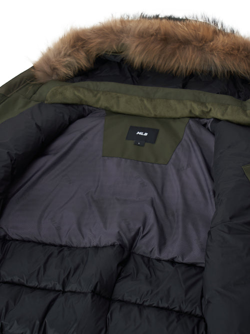 Goff Core Hood FUR Mid Goose Padded BOS (D.Khaki)