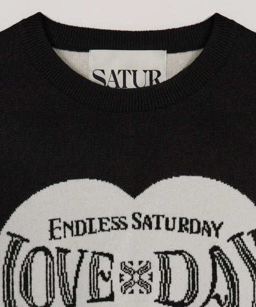 Saturday Retro Mood Pullover Knit Black