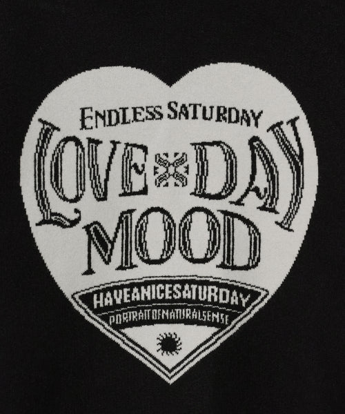 Saturday Retro Mood Pullover Knit Black