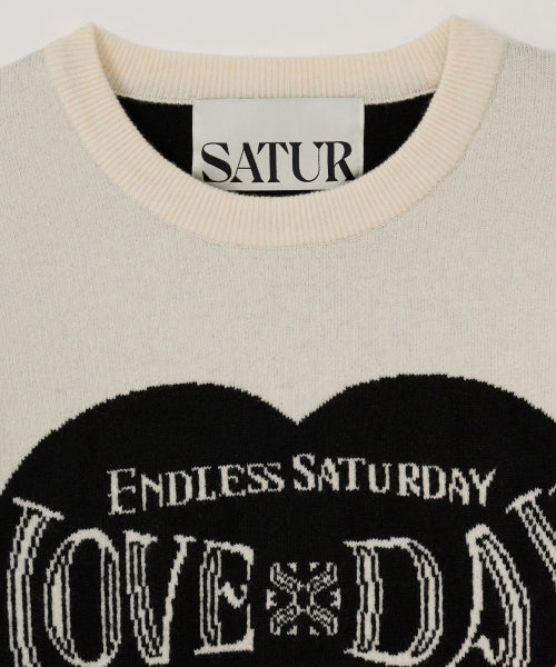 Saturday Retro Mood Pullover Knit Cream