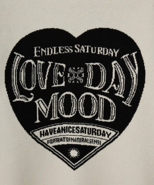 Saturday Retro Mood Pullover Knit Cream