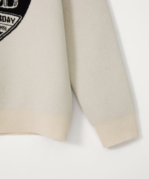Saturday Retro Mood Pullover Knit Cream