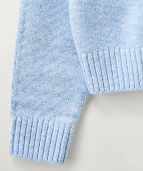 (W) Argyle V-Neck Pullover Knit Sky Blue