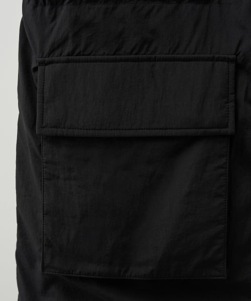 (W) Synthetic Fur Collar Hood Long Down Black