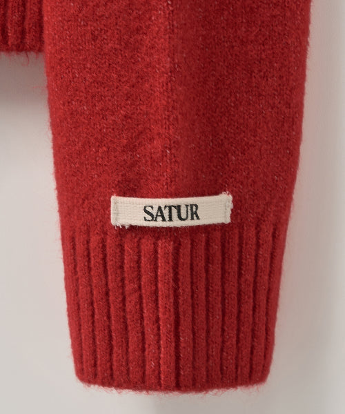 (W) Holiday Angel Knit Cardigan Red