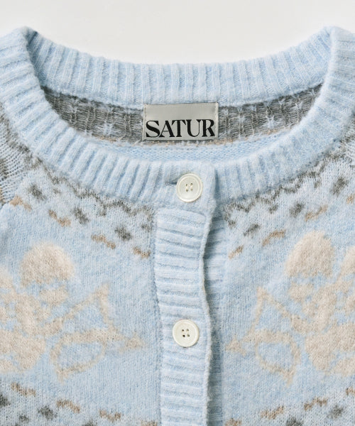 (W) Holiday Angel Knit Cardigan Sky Blue