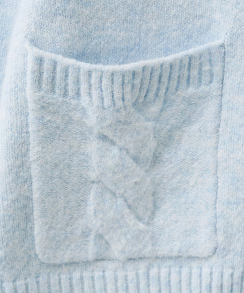 (W) Holiday Angel Knit Cardigan Sky Blue
