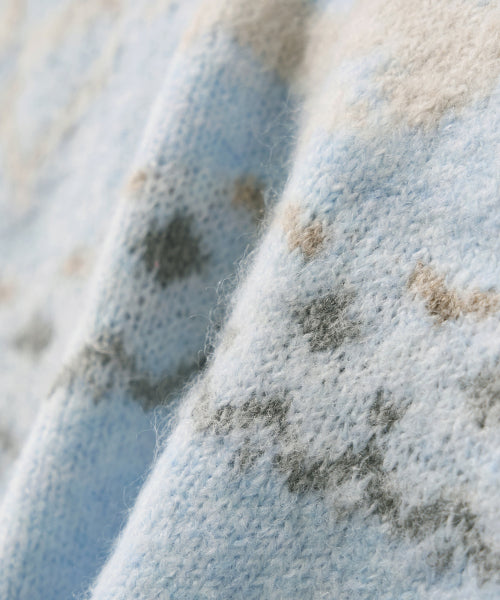 (W) Holiday Angel Knit Cardigan Sky Blue