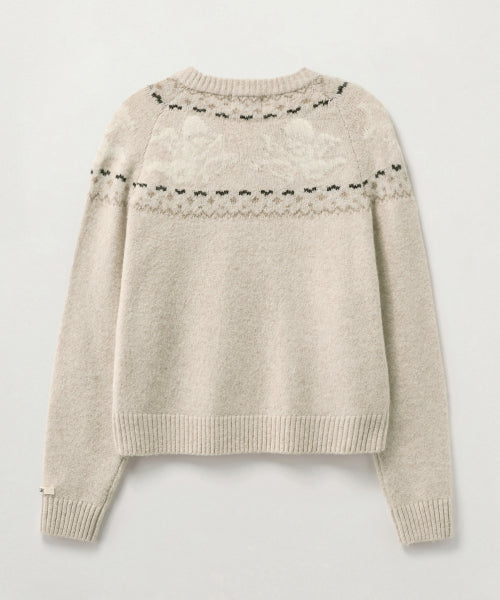 (W) Holiday Angel Knit Cardigan Cream