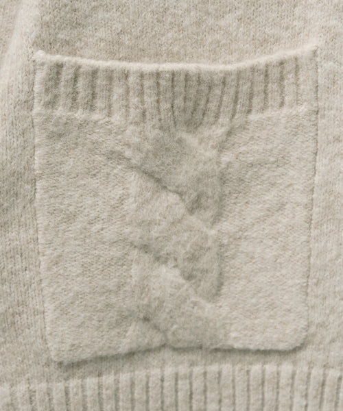 (W) Holiday Angel Knit Cardigan Cream