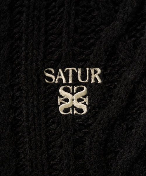 (W) Lawton Cowichan Knit Cardigan Black
